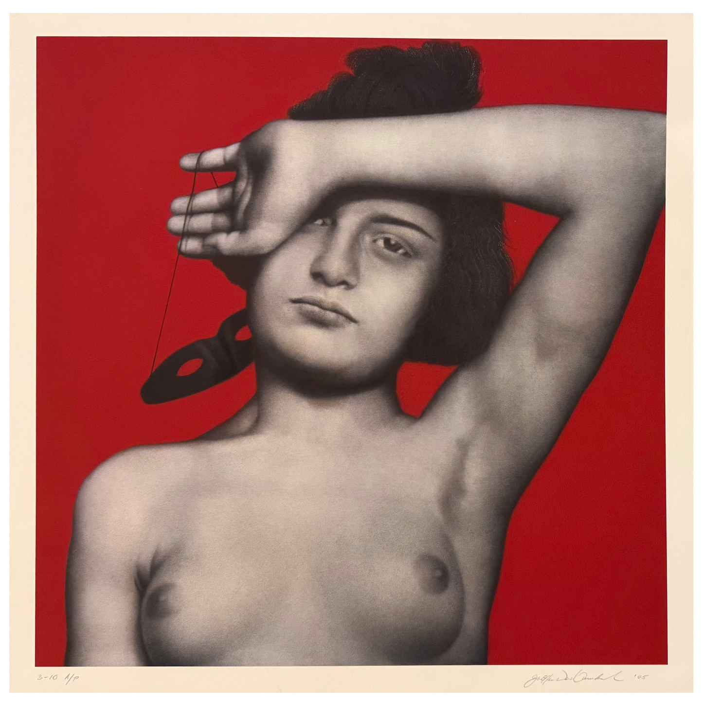 Girl with a Black Mask in a Red Room, 2005